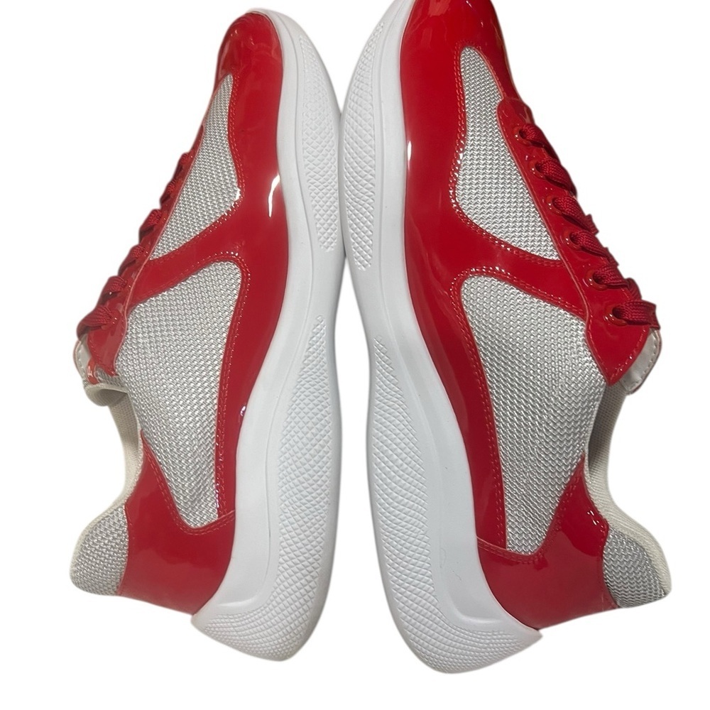 Prada Red and White Athletic SneakersSize EU 44 US 10-10.5 - Picture 8 of 15